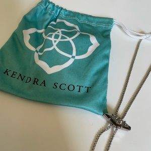 Kendra Scott Agate Sterling Silver Slider Necklace